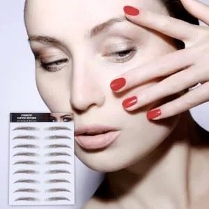 4pcs Eyebrow Stickers Waterproof Eyebrows Eyebrow Grooming Stickers Imitation Eyebrow Tool Modify 4d - product information 5