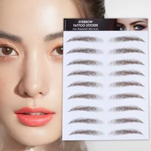 4pcs Eyebrow Stickers Waterproof Eyebrows Eyebrow Grooming Stickers Imitation Eyebrow Tool Modify 4d - product information 6