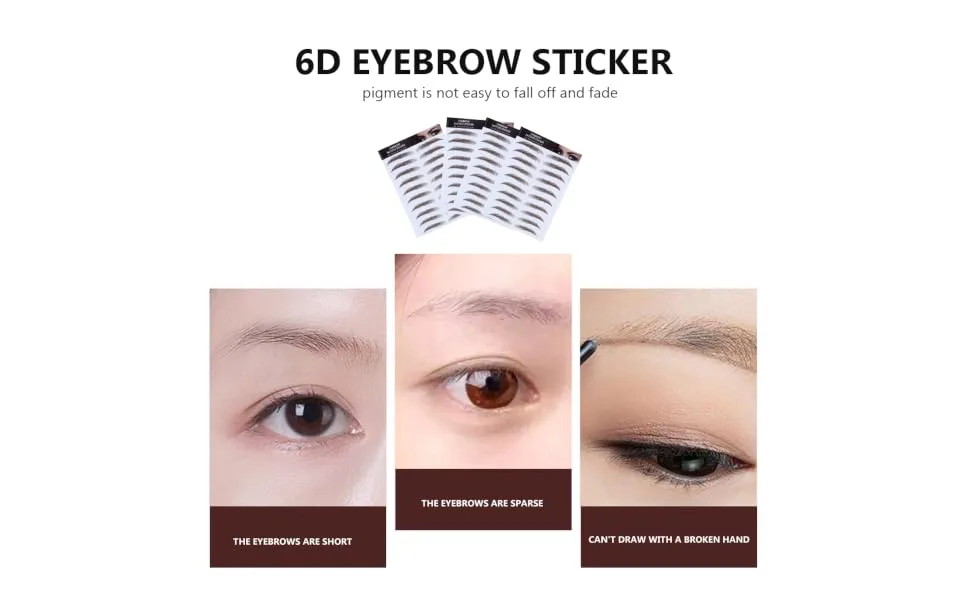 4pcs Eyebrow Stickers Waterproof Sticker Eyebrow Transfers Stickers Eyebrow Stencils Eyebrow Shape - product information 6