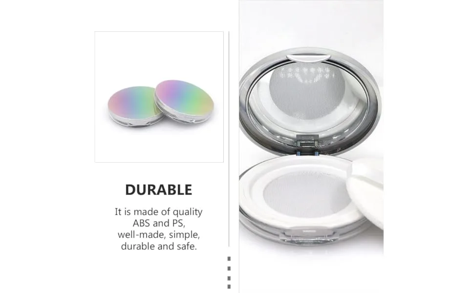 VINTORKY 2pcs Box Powder Box Cake Boxes Cushion Compact Empty Plastic Loose Powder Cases Ultra Thin Clamshell - product information 4