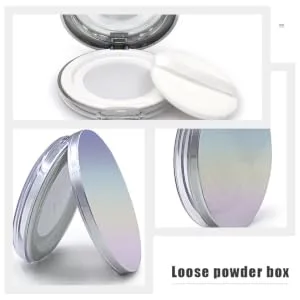 VINTORKY 2pcs Box Powder Box Cake Boxes Cushion Compact Empty Plastic Loose Powder Cases Ultra Thin Clamshell - product information 5