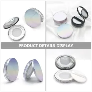 VINTORKY 2pcs Box Powder Box Cake Boxes Cushion Compact Empty Plastic Loose Powder Cases Ultra Thin Clamshell - product information 6