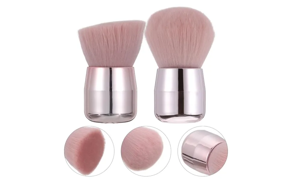 2pcs Mushroom Head Stucco Blush Brush Foundation Brush Mineral Brush Foundation Makeup - product information 1