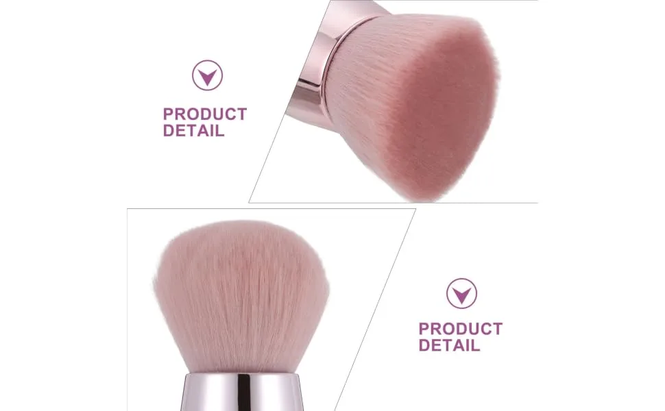 2pcs Mushroom Head Stucco Blush Brush Foundation Brush Mineral Brush Foundation Makeup - product information 5