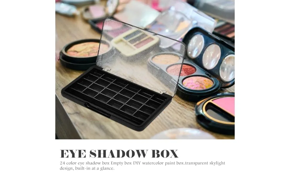 3Pcs Box Portion tray plastic pallets refillable eyeshadow Cosmetics DIY Supplies - product information 6