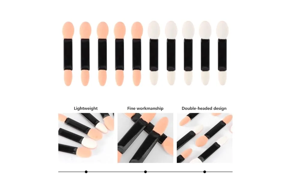 Outanaya Eye Shadow Sponge Applicator 20pcs Brush Eyeshadow Professional Double- End es Miss Set Emulsion - product information 4