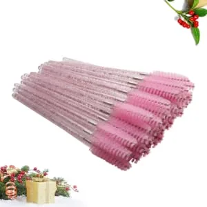 CIMAXIC 100pcs eyelash mascara lash applicator eyelash makeup brush eyebrow comb Cosmetic bag spiral Miss Size 1 Pink - product information 3