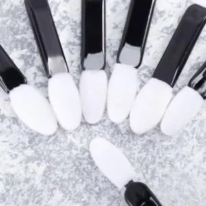 FOYTOKI 100pcs Women Eyeshadow Brush Make up Sponges for Face Eye Shadow Miss White Double Sided Sponge Head M White - product information 1