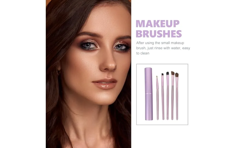 5 Pcs Horsehair Eyeshadow Brush Makeup Brush Thin Eyeliner Brush Women Eye Shadow Brush Tool Make up - product information 1