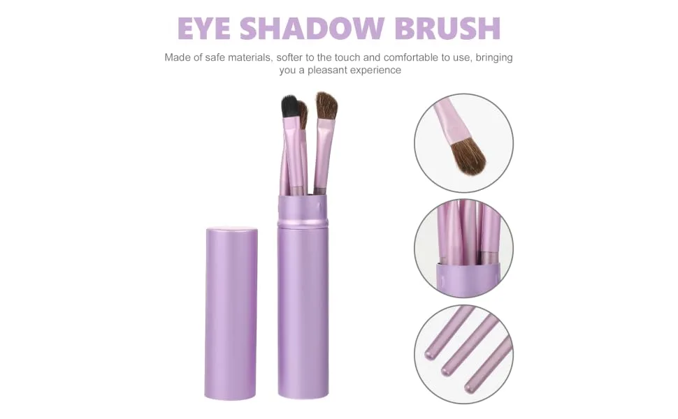 5 Pcs Horsehair Eyeshadow Brush Makeup Brush Thin Eyeliner Brush Women Eye Shadow Brush Tool Make up - product information 5
