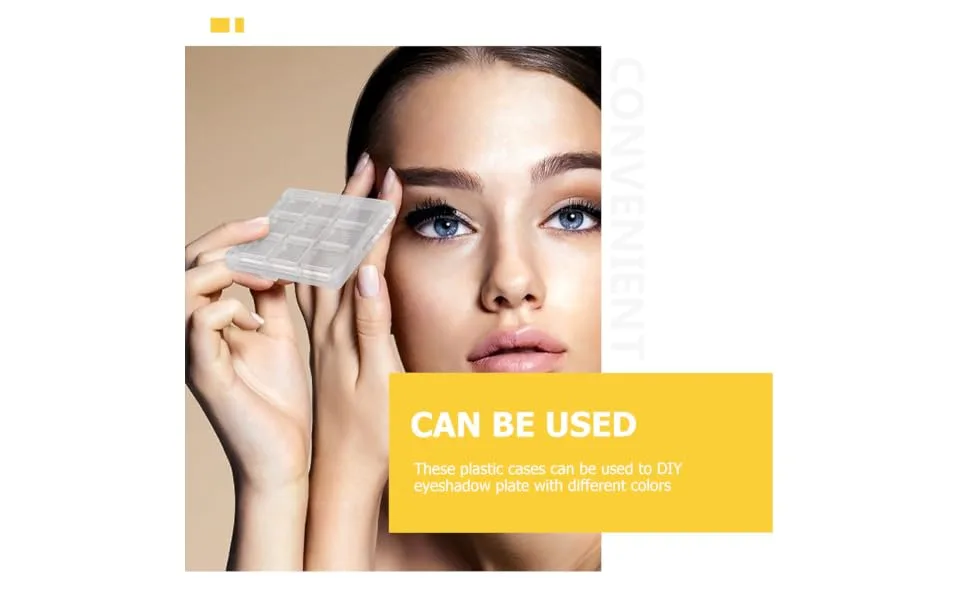 SKISUNO Makeup Pallets Lip 3pcs Boxes Eye Shadow Box White Pp Foundation Travel Toning Empty Eyeshadow - product information 1