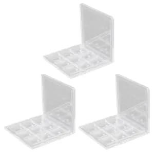 SKISUNO Makeup Pallets Lip 3pcs Boxes Eye Shadow Box White Pp Foundation Travel Toning Empty Eyeshadow - product information 2