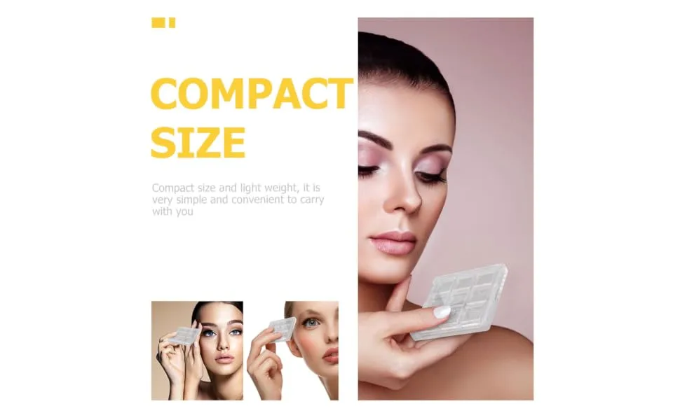 SKISUNO Makeup Pallets Lip 3pcs Boxes Eye Shadow Box White Pp Foundation Travel Toning Empty Eyeshadow - product information 6