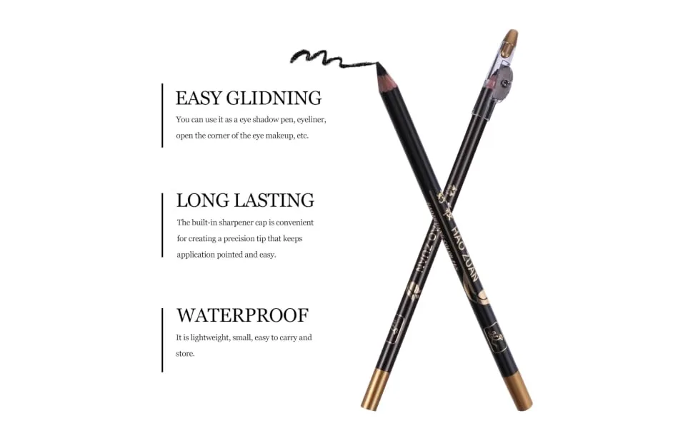 8pcs pencil sharpener eyebrow pencil haozhuang eyebrow pencil Eyebrow Pencils Makeup Accessories 1 count (Pack of 1) Black - product information 7