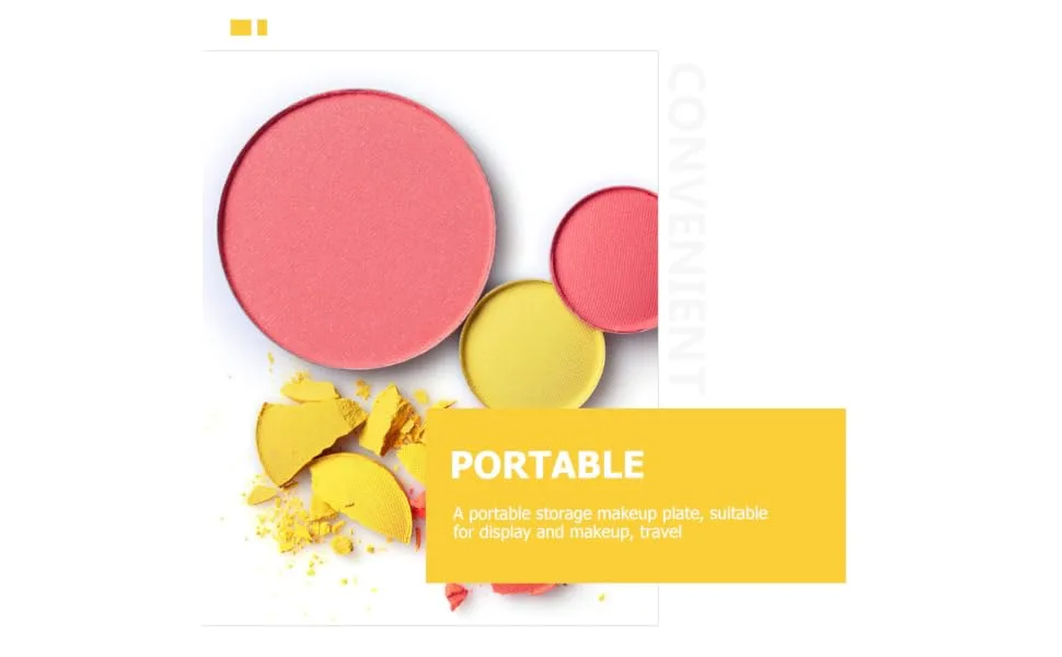 50pcs Eye Shadow Disk Eyeshadow Containers Empty Oil Paint Empty Eyeshadow Pan Eyeshadow Empty Tray - product information 1