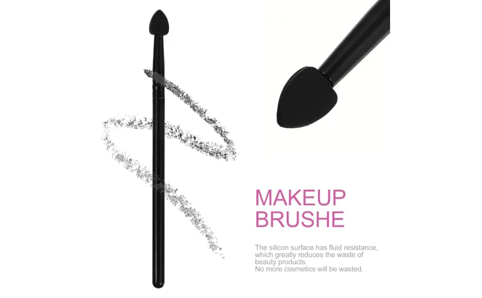 FOYTOKI 5pcs Portable Eyeshadow Black Creative Lip Applying for Glitter Liquid Multifunctional 13x1cm Black - product information 3