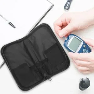 BCOATH Blood Meter Storage Bag Storage Bags Suitcase Bag Portable Fabric Travel Monitor - product information 1