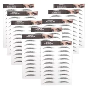 FOYTOKI Black Eyebrows 10pcs Imitation Eco Eyebrow Sticker Stickers Waterproof Hair Eyebrows Beauty Eyebrow Stickers 4d - product information 2