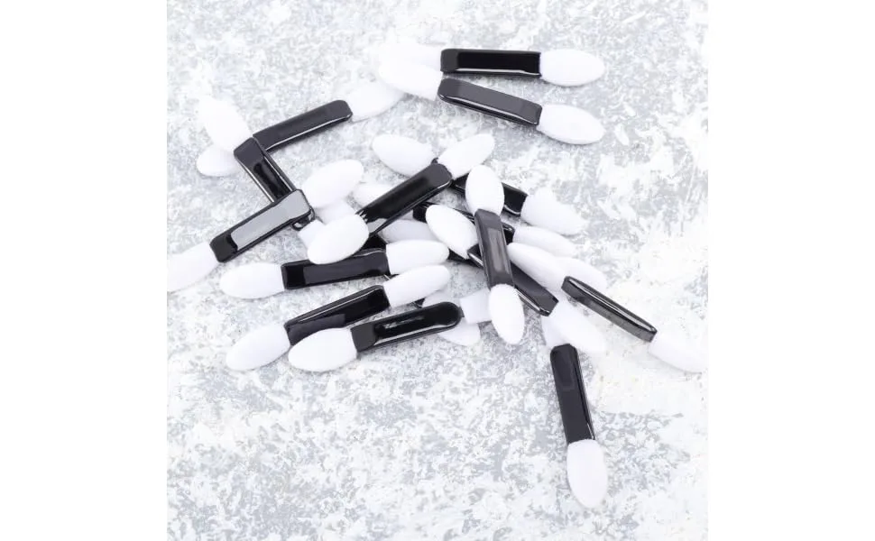 CIMAXIC 100pcs ladies suits EyeShadow Sponge Applicator eyeshadow brush kit Smudge brush Oval travel Patcher M White - product information 1