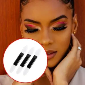 CIMAXIC 100pcs ladies suits EyeShadow Sponge Applicator eyeshadow brush kit Smudge brush Oval travel Patcher M White - product information 2