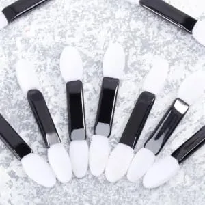 IWOWHERO Beauty Sponge 100pcs makeup oval makeup eye shadow applicator set sponge stick Miss pointy - product information 4