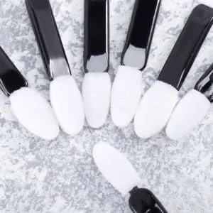 IWOWHERO Beauty Sponge 100pcs makeup oval makeup eye shadow applicator set sponge stick Miss pointy - product information 5