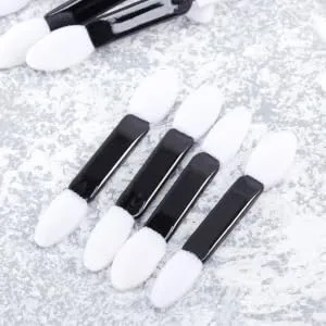 IWOWHERO Beauty Sponge 100pcs makeup oval makeup eye shadow applicator set sponge stick Miss pointy - product information 6