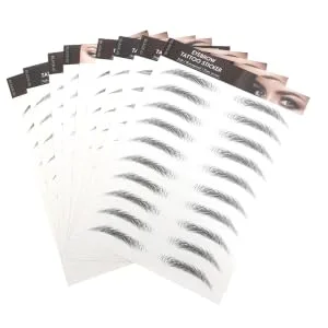 HAPINARY Black Eyebrows 10Pcs Imitation Eco black stickers 3D Eyebrows Stickers Beauty Eyebrow Stickers 6d - product information 1