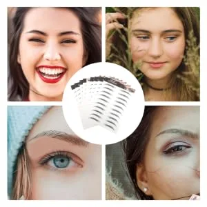 HAPINARY Black Eyebrows 10Pcs Imitation Eco black stickers 3D Eyebrows Stickers Beauty Eyebrow Stickers 6d - product information 3