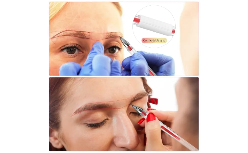Outanaya 4 Pcs Brow Mapping Pen Pen Tool Eyebrow Mapping Kit Eyebrow Pencil Plastic Skin Pen - product information 2