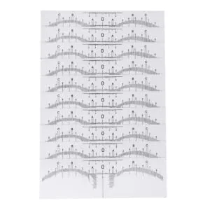 Outanaya 10pcs Set Eyebrow Ruler Microblading Ruler Guide Makeup Gadgets Scale Ruler Disposable White - product information 1