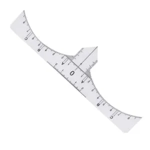 Outanaya 10pcs Set Eyebrow Ruler Microblading Ruler Guide Makeup Gadgets Scale Ruler Disposable White - product information 3