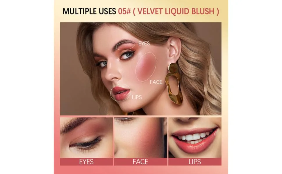 Outanaya 5pcs Blush Sheer Flush Face Makeup Creamy Eyeshadow Eye Shadow Pigment Pigment Cosmetic Rouge - product information 3