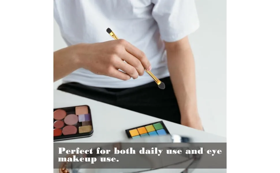 Gogogmee 20pcs Double Ended Eyeshadow Brush Makeup Brush Make up Dual Sided Eyeshadow Liquid Makeup Set Miss - product information 1