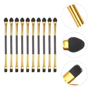 Gogogmee 20pcs Double Ended Eyeshadow Brush Makeup Brush Make up Dual Sided Eyeshadow Liquid Makeup Set Miss - product information 3