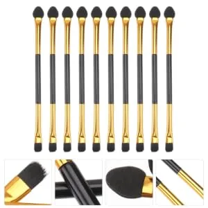 Gogogmee 20pcs Double Ended Eyeshadow Brush Makeup Brush Make up Dual Sided Eyeshadow Liquid Makeup Set Miss - product information 4