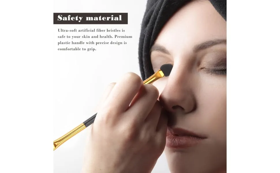 Gogogmee 20pcs Double Ended Eyeshadow Brush Makeup Brush Make up Dual Sided Eyeshadow Liquid Makeup Set Miss - product information 7