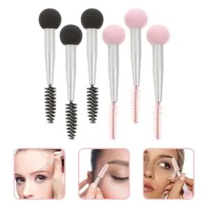 Gogogmee 6pcs Sponge Makeup Brush Eyebrow Sponge Brush Eyelash Mascara Make up Sponges Makeup Puffs Nylon - product information 1