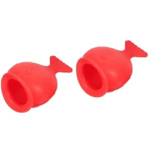 Gogogmee 2pcs Silicone Fish Lip Filler (red) Plumping Device Enhancer Lip Plumper Treatment Mouth - product information 1