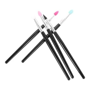Outanaya 5pcs Silicone Eyeshadow Brush Cosmetic Lipstick Brush Make up Sponges Lip Balm Applicator - product information 5
