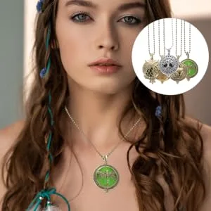 PLAFOPE Disfuser Necklace 5pcs Aromatherapy Necklace Essential Oil Aroma Diffuser Necklace Car Women Choker Alloy Perfume Miss - product information 2