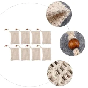 Beatifufu 8pcs Lathering Mesh Soap Bag Bathing Soap Bag Soap Holder Bag Exfoliating Soap Bag Numb - product information 3