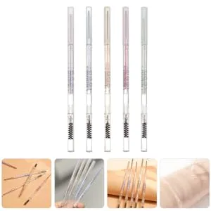 Outanaya 5pcs Eyebrow Makeup Pencils Eyebrow Pens Pencils with Ash Brown Eyebrow Pencil Hair Double Bun Paste - product information 2