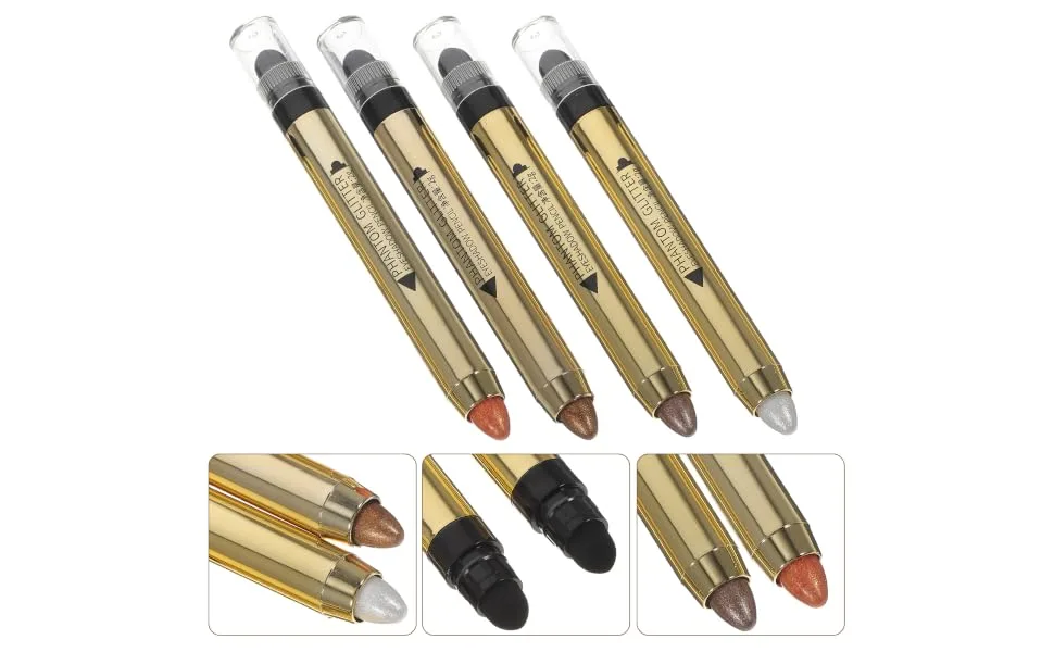 Outanaya 4pcs Glitter Eyeshadow Stick Eyeshadow Crayon Plastic Glitter Eyeshadow - product information 3