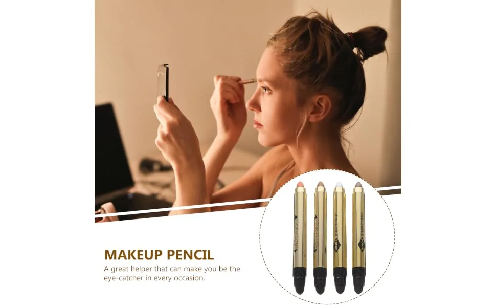 Outanaya 4pcs Glitter Eyeshadow Stick Eyeshadow Crayon Plastic Glitter Eyeshadow - product information 6