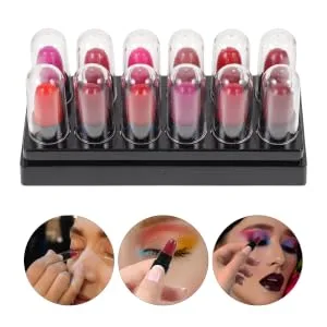 Outanaya 12pcs Eye Shadow Stick Suit Cream Eyeshadow Stick Lightweight Eyeshadow Colorful Lipstick Plastic - product information 7