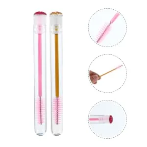Outanaya 10pcs Transparent Tube Mascara Brush Reusable Eyelash Extensions Makeup Mascara Makeup Tools Lip Abs - product information 4