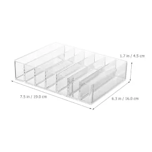 WHAMVOX 2pcs Case Makeup Clear Storage Palette Eyeshadow Pallet Stand Divided for Desktop Organizer Dresser - product information 2