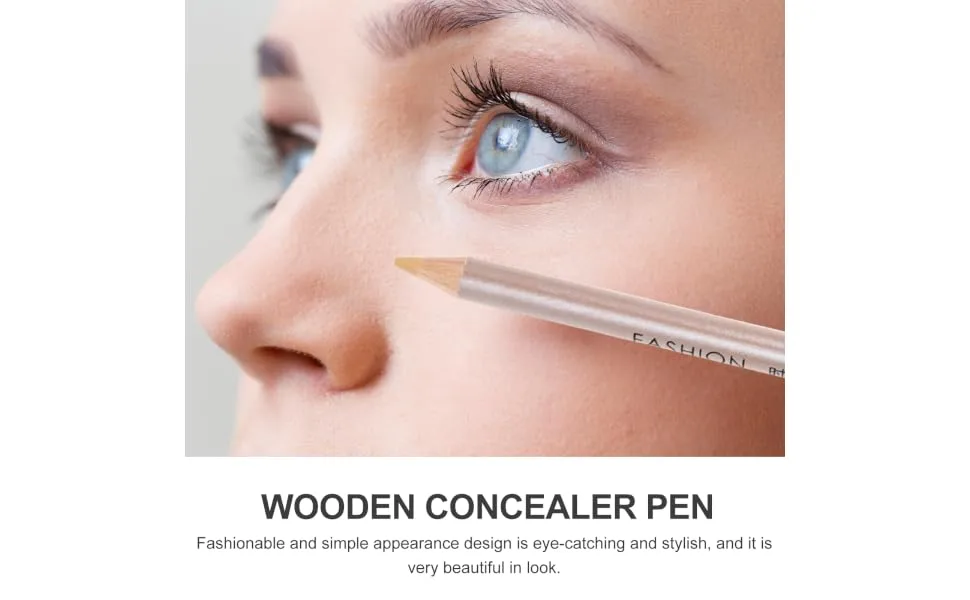 Outanaya 4pcs Concealer Pen Make up Concealer for Face Cover up Makeup Concealer Highlighter Stick Wooden 1 g (Pack of 1) Assorted Color - product information 7