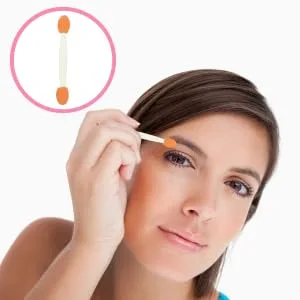 Gogogmee 100pcs Double Ended Eyeshadow Brush Cosmetic Applicator Sponge Eyeshadow Stick Dual-side Makeup Tool Eye Makeup Applicator Latex Sponge Cosmetic Tool Makeup Brush 6.5x1.3cm Green - product information 6
